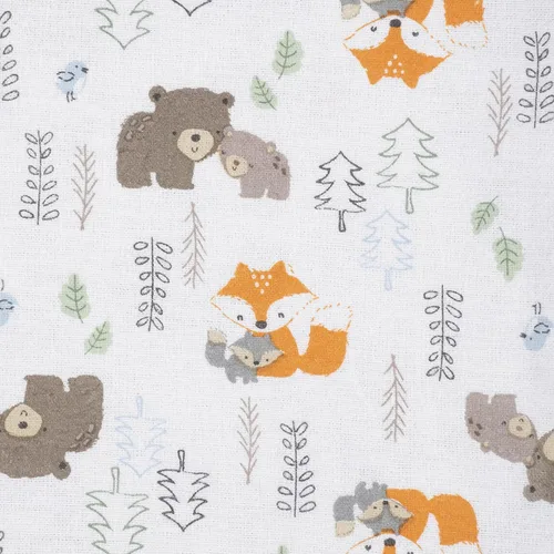 Miniatura 5 de Gerber Niños Recién Nacido Bebé Lactante Guardería 100% Algodón Franela Manta de Recepción y Envoltura, Bosque Blanco, Paquete de 5 Blanco Woodland