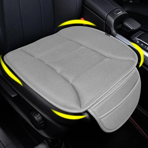 Miniatura 10 de Lofty Aim Cojín de asiento de automóvil de alta calidad, cojín para el conductor con espuma viscoelástica cómoda y parte inferior de goma 2-Gris