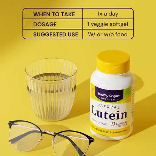 Miniatura 5 de Healthy Origins Luteína 20 mg (Lutemax 2020 con zeaxantina, sin OMG, vegano, soporte para los ojos), 180 geles vegetales