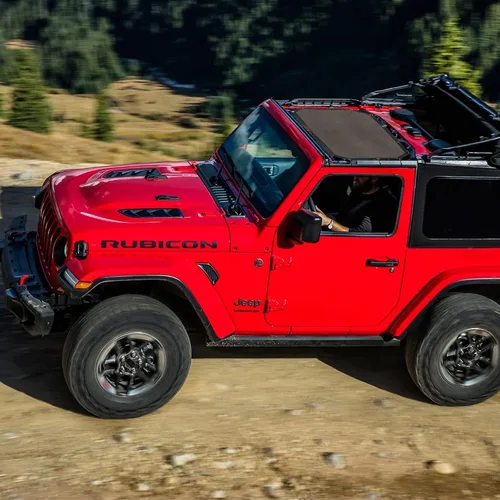 Miniatura 7 de Sombrilla para 2007-2018 Jeep Wrangler JK JKU de 2 puertas y 4 puertas frontales, malla para parasol, JK, JK Unlimited, Sport, Sport S, Sahara