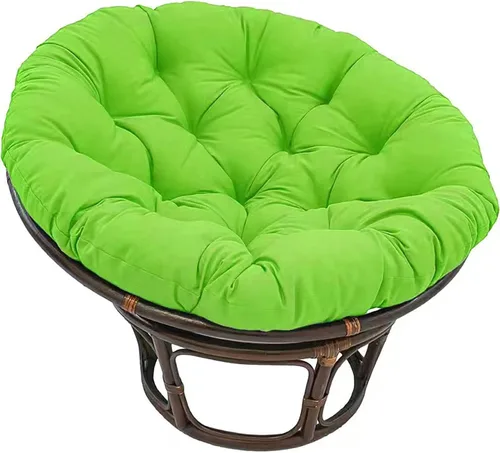 HUHJYUGE Cojín de asiento para cesta colgante de 16 x 16 pulgadas, cojín para silla de columpio suave, cojín redondo para silla de huevo colgante