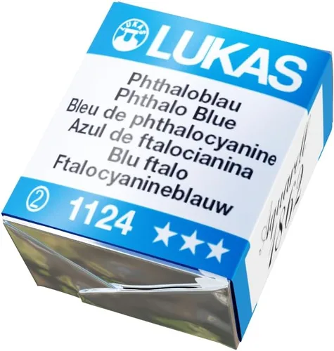 Miniatura 46 de Lukas 1862 Aquarell Artists' - Tubos de acuarela para artistas, color cian (primario), 0.8 fl oz, pintura de acuarela vibrante de grado profesional