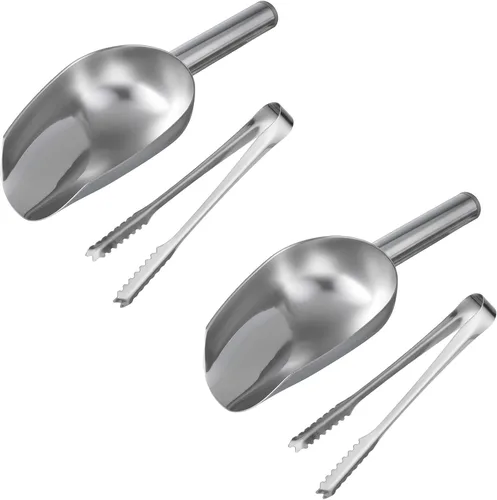 Miniatura 7 de Pinzas y cucharas de hielo Sweet Candy Buffet (plata-1 juego)