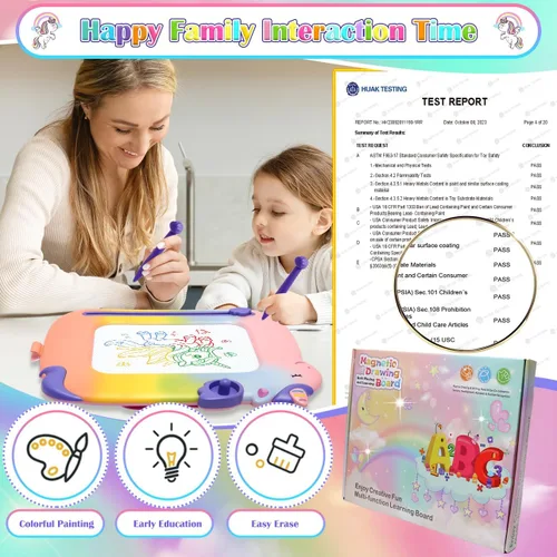 Miniatura 2 de Juguetes para niños pequeños 3, tablero de dibujo magnético juguetes para bebés, juguete de escritura y garabatos para niños pequeños, juguete