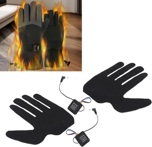 Miniatura 7 de Almohadilla térmica para guantes, ultrafina rápida, 2 unidades, 5 dedos, USB, calentada, almohadilla de 3 temperaturas, ajustable y eficiente