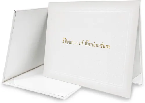 Miniatura 16 de GraduationMall Cubierta impresa para diploma para certificado 8.5 x 11 pulgadas, real, paquete de 1