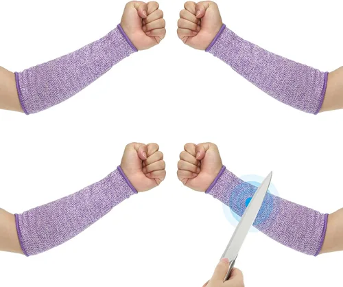 Miniatura 10 de PATIKIL Mangas protectoras de seguridad para brazo resistente a los cortes Mangas de antebrazo Manga HPPE Nivel 5 Protección para piel fina y Gris