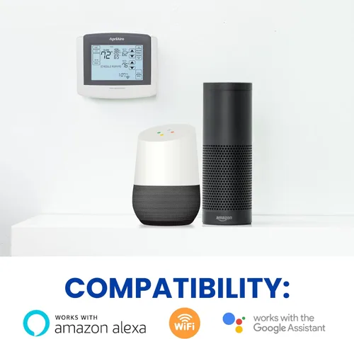 Miniatura 3 de AprilAire 8910W Termostato programable Wi-Fi de pantalla táctil con control IAQ; compatible con Amazon Alexa y Google Assistant