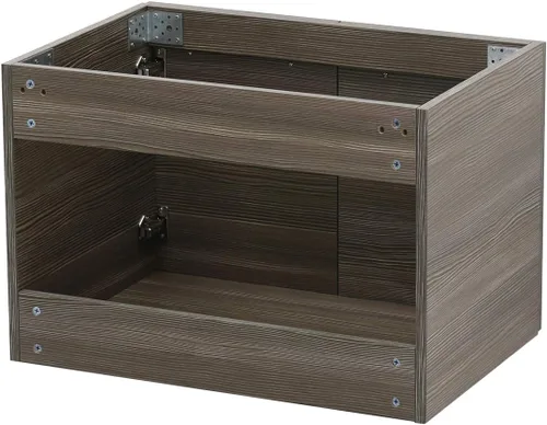 Miniatura 5 de Juego de lavabo flotante para montaje en pared, color gris topo, encimera de fregadero integrada blanca, 23.25 pulgadas