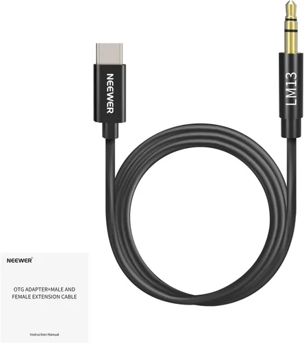 Miniatura 9 de NEEWER Paquete de 2 cables OTG, USB C a C y USB C a iOS, cable de salida de audio DAC macho a macho compatible con iPhone, iPad, Android, MacBook