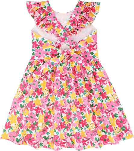 Miniatura 129 de Vestido de verano para niña, de algodón, con diseño floral
