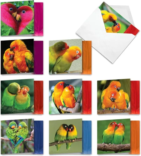 Miniatura 10 de The Best Card Company - 10 tarjetas de notas de corazón en blanco en caja (4 x 5.12 pulgadas) - Surtido de tarjetas de amor sinceras para todas