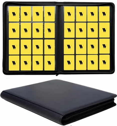 Miniatura 9 de Carpeta para tarjetas de 16 bolsillos, más de 1000 carpetas de tarjetas coleccionables con cremallera de alta calidad, álbum de bolsillo de doble