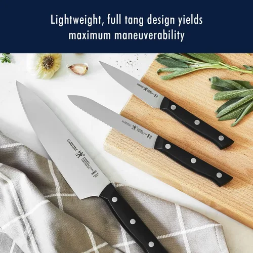 Miniatura 7 de HENCKELS Dynamic Razor-Sharp - Juego de cuchillos de 12 piezas, cuchillo de chef, cuchillo de pan, cuchillo de carne, diseño alemán informado por