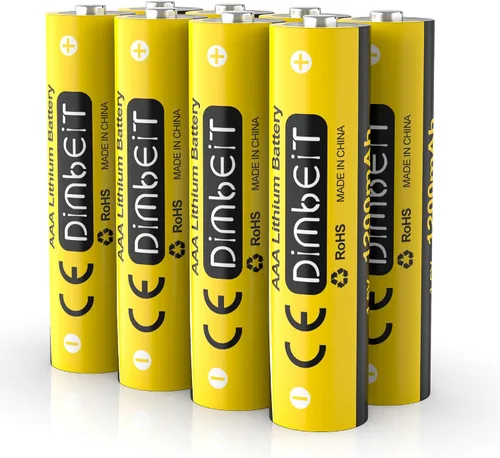 Baterías AAA de litio, paquete de 8 baterías triple A de larga duración, 1.5 V 1200 mAh de alta capacidad triple AAA baterías para dispositivos de