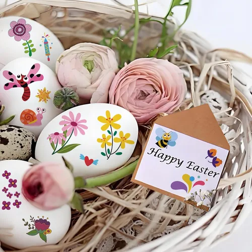 Miniatura 4 de Tatuajes temporales de flores para niños y niñas, 10 hojas falsas, impermeables, lindas calcomanías de tatuaje pequeñas para niños, regalos