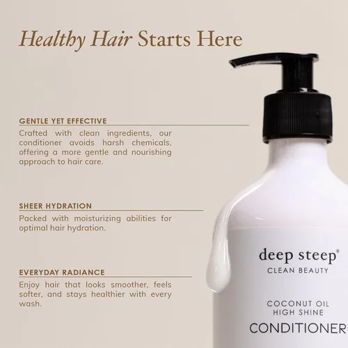 Miniatura 3 de Deep Steep Acondicionador hidratante de volumen de aceite de argán, 17 onzas, acondicionador hidratante con aloe vera, aceite de marula, proteína
