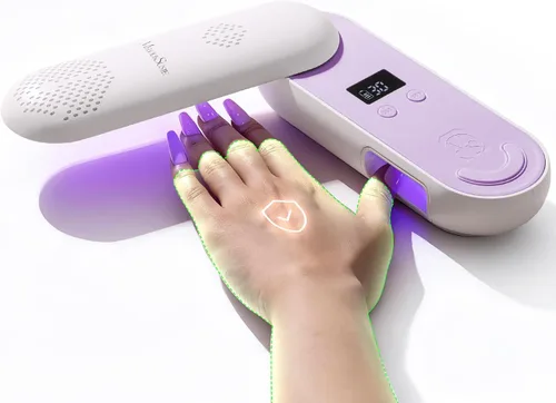 Miniatura 9 de MelodySusie Lámpara UV de Uñas Compacta Inalámbrica, P-PLUS20F con Panel Giratorio Innovador y Diseño de Protección UV, la Luz UV Recargable Cura