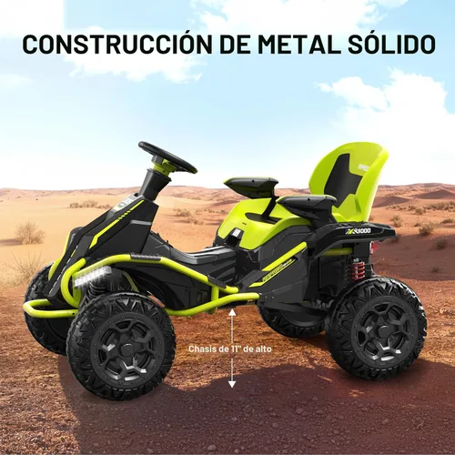 Miniatura 5 de ANPABO Juguetes de Montar 24V 4x4 para Niños Grandes de 3-12 Años Verde - Motores 4x200W, 5MPH, Asiento Ancho Ajustable, Control Remoto Parental