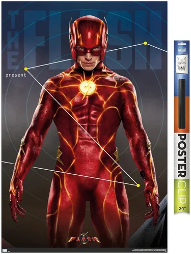 Miniatura 14 de Trends International DC Comics Movie The Flash - Póster tríptico de pared, 34 pulgadas de largo x 22.4 pulgadas, versión enmarcada en blanco