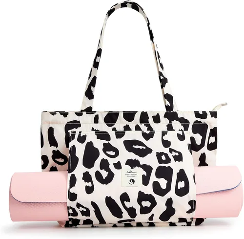 Bolsas de yoga WLLWOO WLLWOO para mujeres con porta-mats de yoga, bolsa de lona para llevar, para pilates, para el hombro, para viajes, oficina,