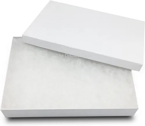 Miniatura 22 de TheDisplayGuys - Paquete de 25 cajas de regalo de cartón kraft #53 con relleno y tapa de algodón, color rosa, (5.4 x 3.9 x 1.0 pulgadas)