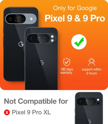 Miniatura 2 de TORRAS Funda a prueba de golpes diseñada para Google Pixel 9 Pro / Pixel 9 [probada en caídas de grado militar de 16 pies], translúcida, delgada