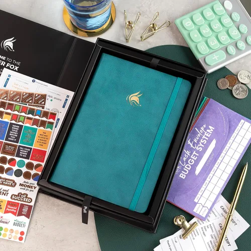 Miniatura 6 de Clever Fox Planificador de presupuesto edición premium, cuaderno de seguimiento de gastos + 5 sobres de efectivo, organizador de presupuesto; libro