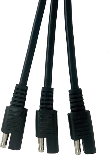Miniatura 3 de Sunway Solar Conectores de panel, cable de extensión para conectar 3 paneles a batería de 12 V con adaptadores inversos de polaridad SAE para kits