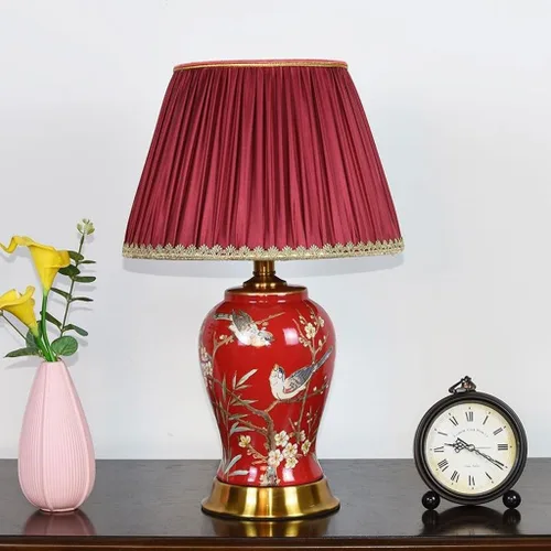 Miniatura 6 de Lamp for Desk Retro Ceramic Table Lamp Living Room Bedroom Bedside Atmosphere Lamp Home Corridor Decorative Lamp Desk Lamps for Home Office