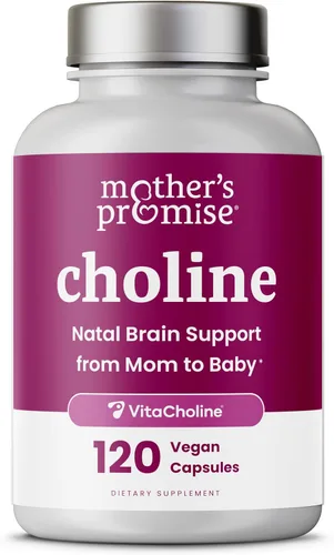 Suplementos prenatales de colina de 550 mg | 120 cápsulas | Apoya el desarrollo cerebral del bebé y la función cognitiva durante el embarazo y la