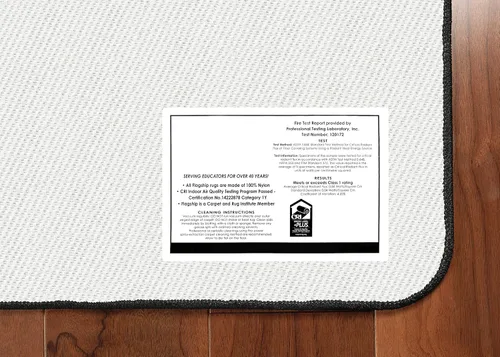 Miniatura 9 de Alfombra Flagship Carpets, para sentarse, con rejilla, de aprendizaje, bordeada con coloridas letras y números, escuela infantil. Azul, verde