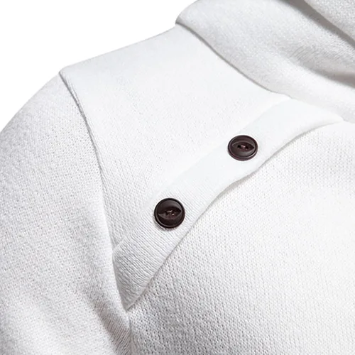 Miniatura 4 de Camisas de hombre de manga larga sólido cuello alto suéter regular ajuste ligero suéter suave ajustado ropa al aire libre