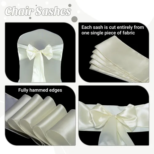 Miniatura 240 de mds - Lote de 10 lazos de satén para sillas de boda y eventos, para decoración de fiestas, 30 colores, Satin, 10 Verde oliva