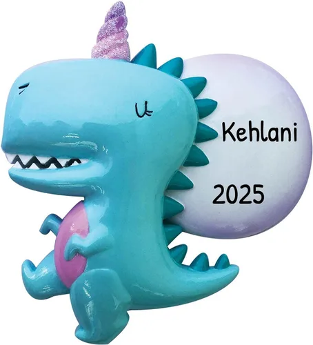 Miniatura 5 de Adornos de Navidad Personalizados de Carrusel 2025 - Adornos Personalizados de Carrusel de Navidad Adorno de Unicornio Personaje para Niñas Niña