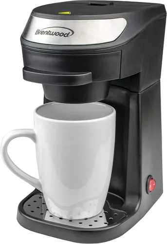 Brentwood TS-111BK - Cafetera de una sola porción con taza, 0.0 fl oz, color negro