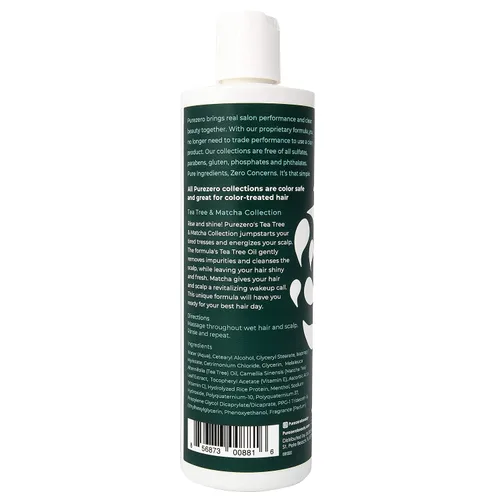 Miniatura 4 de Purezero Juego de champú y acondicionador Tea Tree & Matcha, tratamiento nutritivo y vigorizante para el cuero cabelludo, cero sulfatos, parabenos