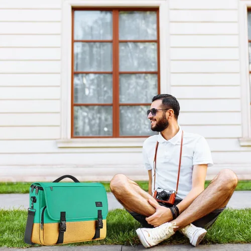 Miniatura 34 de MATEIN Bolsa tipo mensajero para hombres, mochila escolar para adolescentes, ligera de 17.3 pulgadas, maletín para laptop grande, bolsa cruzada