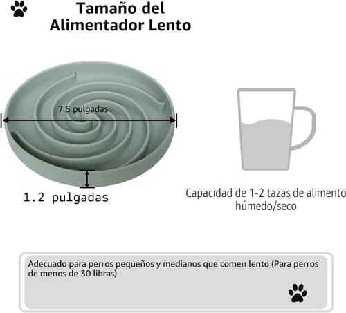 Miniatura 6 de Bifeaw Cuencos de Alimentación Lenta para Perros, Tazón de Rompecabezas para Cachorros de Silicona Apto para Lavavajillas y Microondas con Diseño