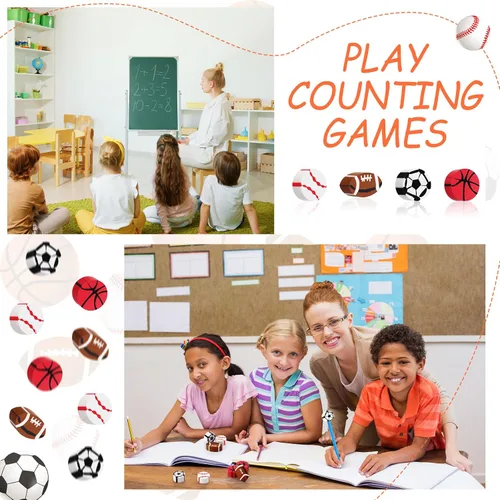 Miniatura 6 de 32 borradores deportivos para baloncesto, fútbol, fútbol, béisbol, para fiestas temáticas de cumpleaños, regalos, recompensas para el aula