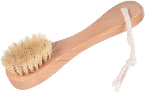 Miniatura 6 de Cepillo de limpieza facial de madera con cerdas naturales, mango de madera, limpiador facial para nariz, exfoliante, cuidado de la piel, paquete de 2