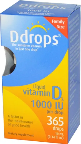 Miniatura 9 de Ddrops Adultos 1000 UI 180 gotas, vitamina D líquida, apoya huesos fuertes y sistema inmunológico. Sin cápsulas grandes, sin conservantes, sin OMG