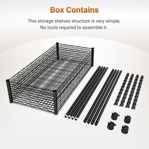 Miniatura 8 de HealSmart Estantería de almacenamiento resistente de 5 estantes, capacidad de carga de 1250 libras, 29.92 pulgadas de profundidad x 13.98 pulgadas