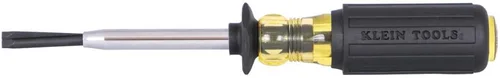 Klein Tools 6013K Destornillador de sujeción de tornillo ranurado, destornillador de cabeza plana de hoja dividida de 3/16 pulgadas, acción de