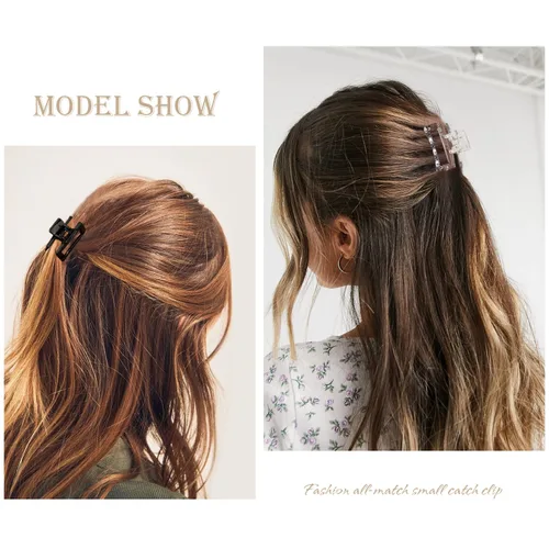 Miniatura 7 de Cobinaan Pinzas pequeñas para el pelo para mujeres y niñas, 10 piezas de 1.5 pulgadas mini pinzas de mandíbula para cabello fino/grueso medio, clip