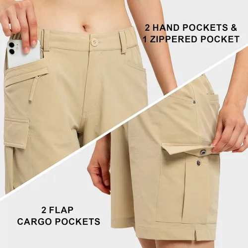 Miniatura 4 de Pantalones cargo para mujer, holgados, casuales, de algodón, tácticos, militares, militares, con 7 bolsillos