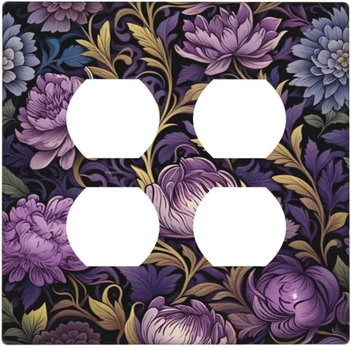 Miniatura 49 de Cubiertas Decorativas para Tomacorrientes Boho Floral Beige Flor y Hoja Botánico 1 Gang Interruptor de Luz Dúplex Placa Cubierta Placas de Boho
