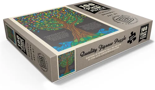 Miniatura 3 de MyPuzzle Árbol de la Vida, Póster Vintage – Rompecabezas de 100 piezas premium para adultos