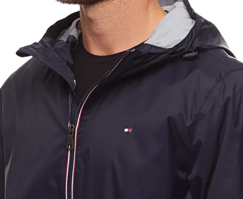 Miniatura 5 de Tommy Hilfiger - Chaqueta impermeable con capucha para hombre, ligera, para lluvia