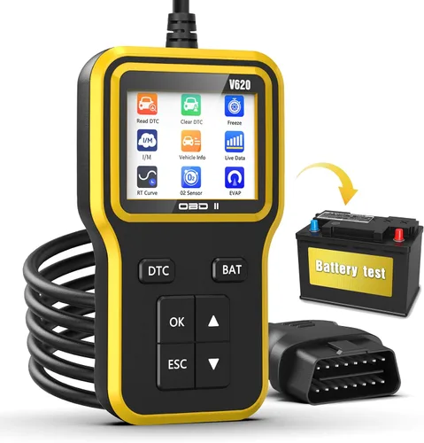 Miniatura 8 de Escáner OBD2 con batería de actualización y probador - Herramienta de diagnóstico para autos que comprueban la luz del motor y la preparación